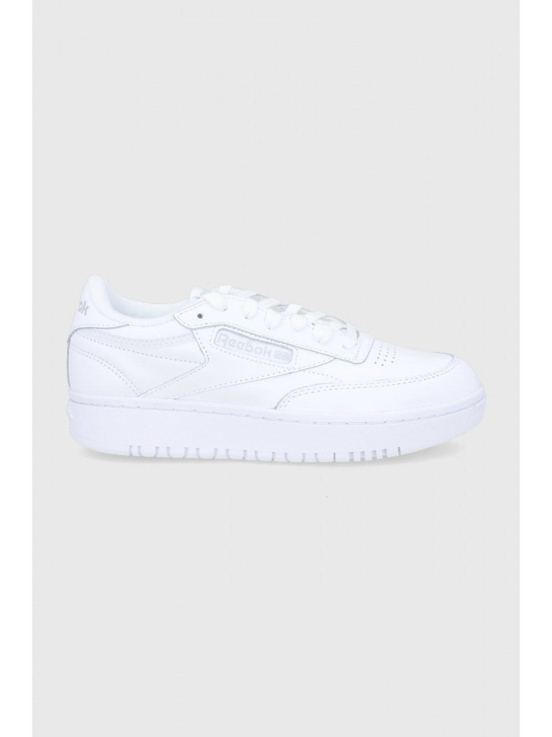 Kožené boty Reebok Classic Club C bílá barva na plochém podpatku GW0854 100006321